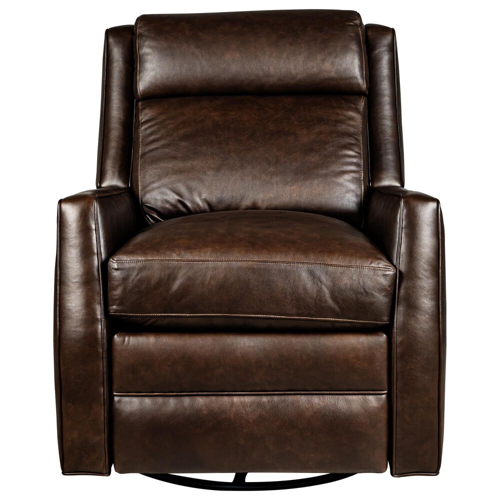 Bradington-Young Finley Manual Wall Hugger Swivel Glide Recliner in Brown, , large