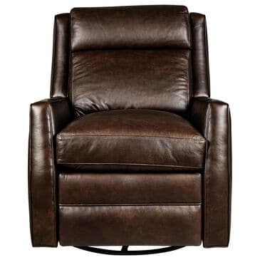 Bradington-Young Finley Manual Wall Hugger Swivel Glide Recliner in Brown, , large