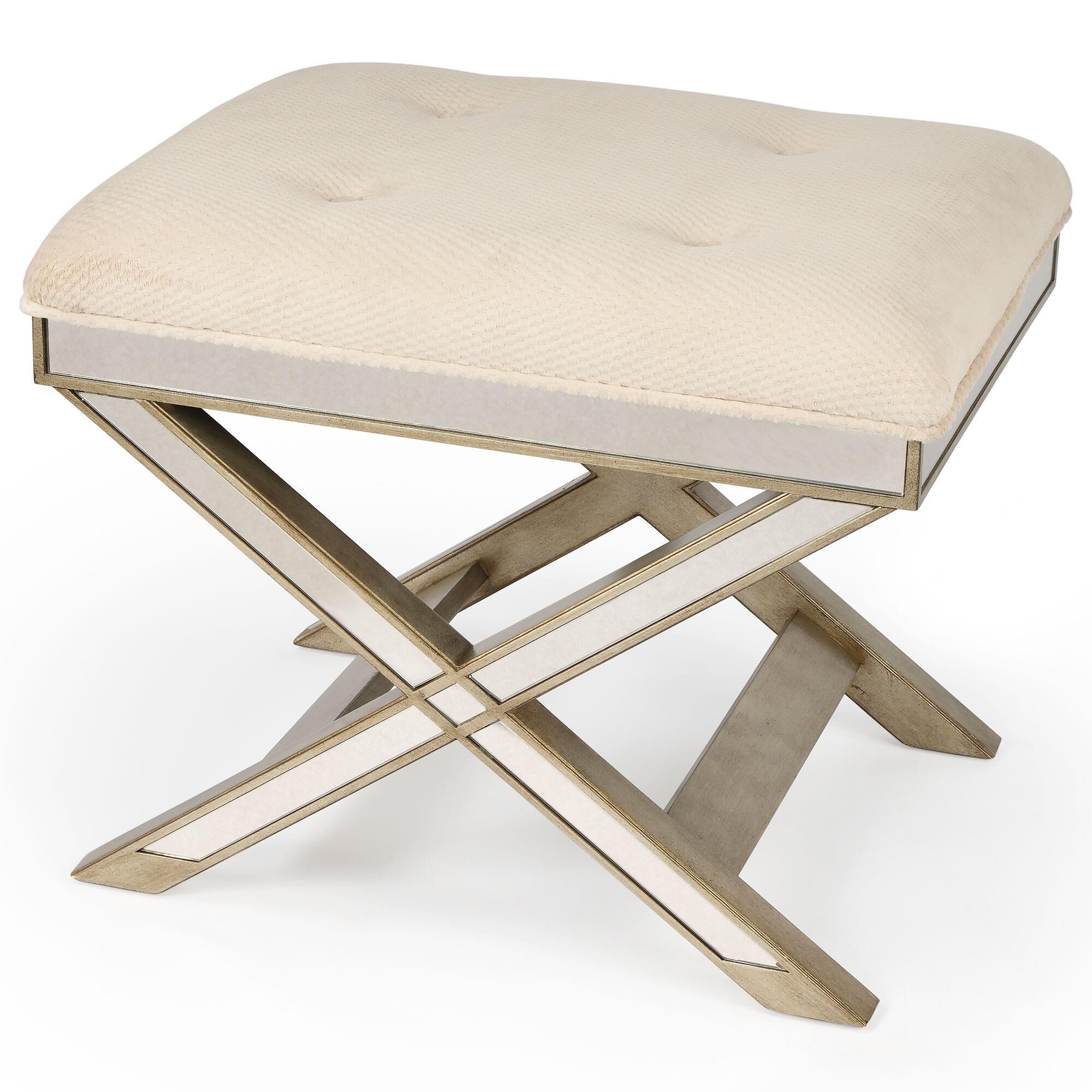 Cream shop vanity stool