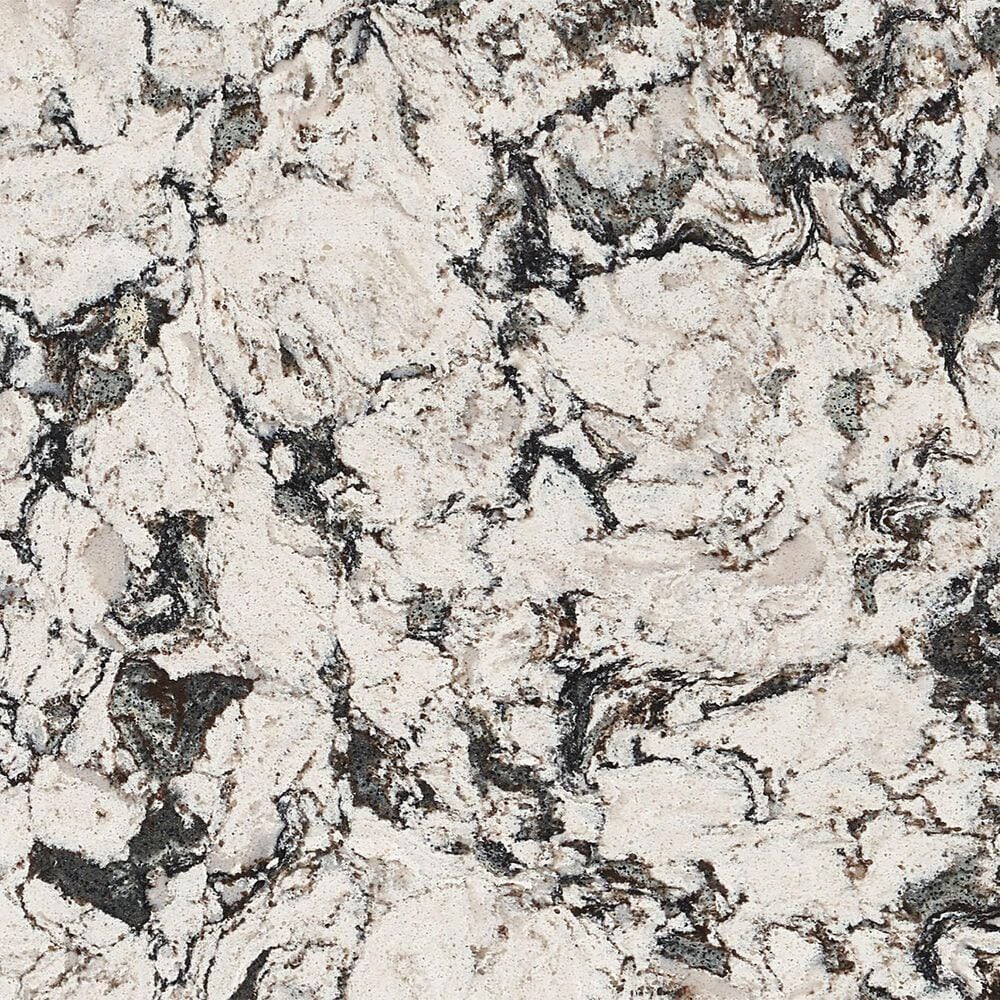 Cambria Luxury Huntley 3cm Quartz Countertop in White and Gray, , large