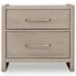 Urban Home Gardenia 2-Drawer Oak Wood Nightstand in Chai, , large