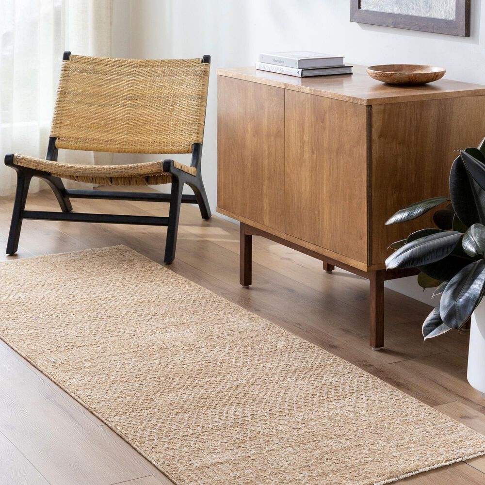 Surya Masterpiece MPC-2302 Beige, Tan and Medium Brown 2&#39;7&quot; x 7&#39;3&quot; Runner, , large