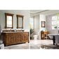 James Martin Vanities Brookfield 72" Double Bathroom Vanity in Country Oak with 3 cm Ethereal Noctis Quartz Top and Rectangle Sinks, , large
