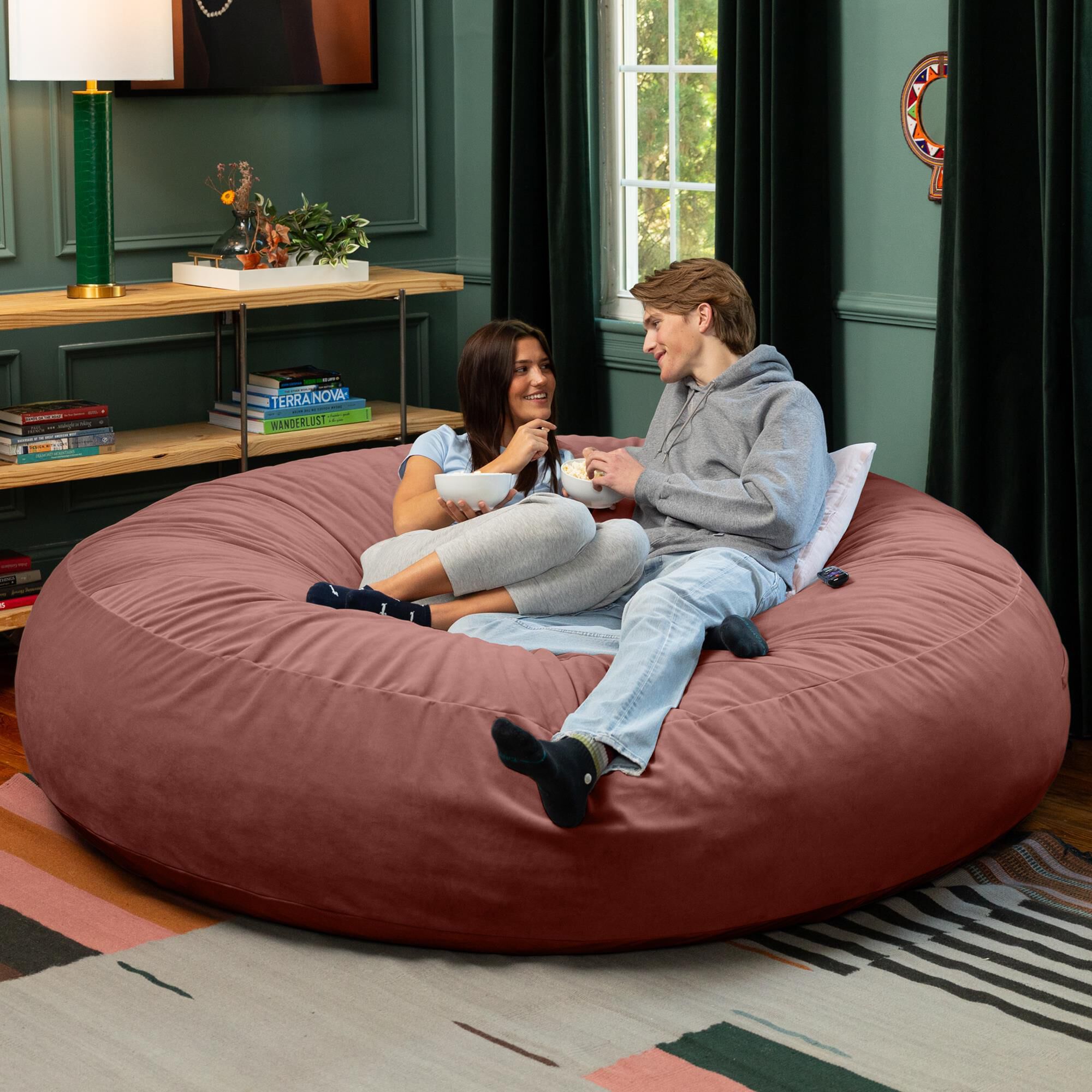 Jaxx Cocoon XL 7' Bean Bag Chair in Mauve