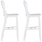 Linon Home Decor Maylen Bar Stool in Lustrous White (Set of 2), , large