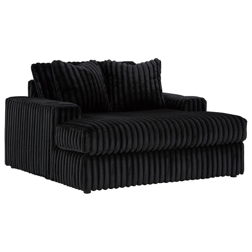 Ashley Midnight-Madness Oversized Chaise in Onyx, , large
