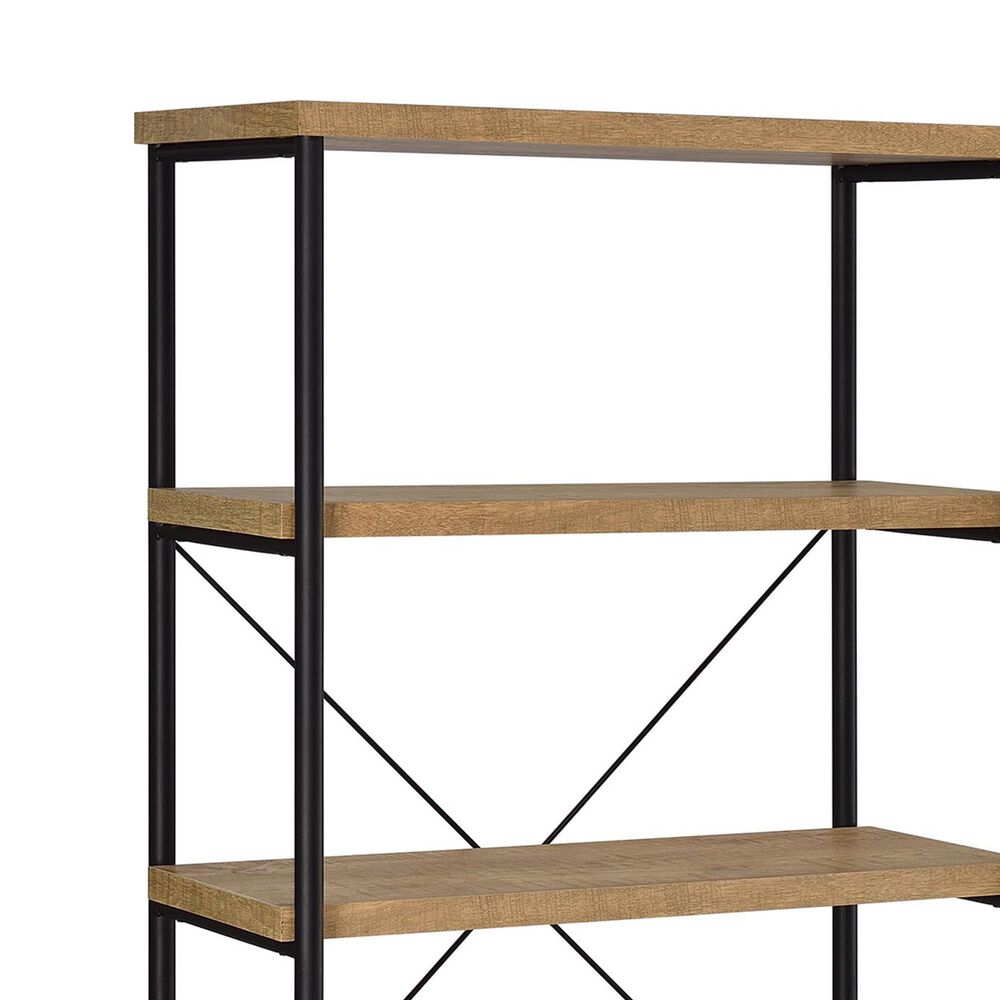 Pacific Landing Analiese 4-Shelf Bookshelf in Mango and Black, , large