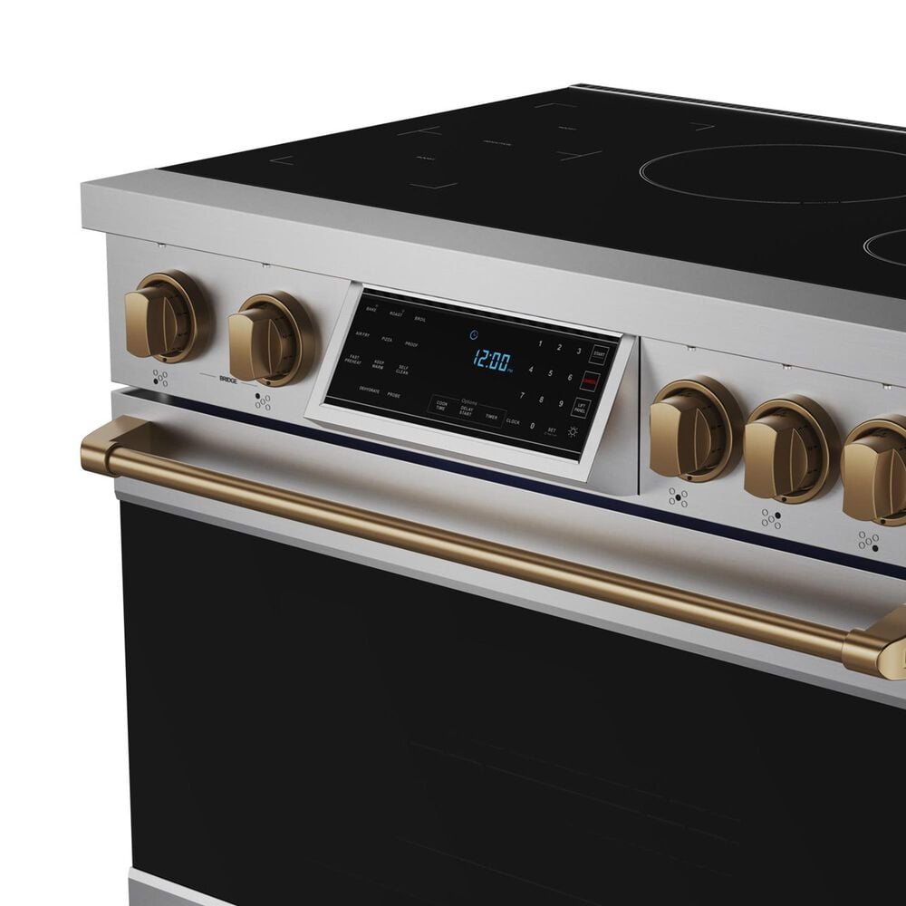 Thor Kitchen Gordon Ramsay 6 Cu. Ft. Professional Induction Range with Bronze Handle Kit in Stainless Steel, , large