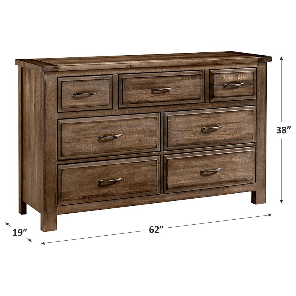 Viceray Collections Maple Road 7 Drawer Dresser in Maple Syrup, , large
