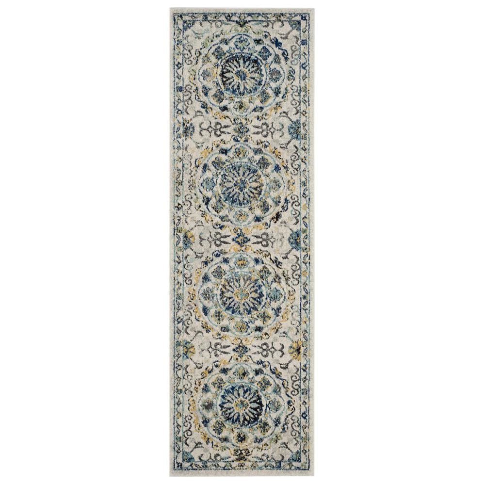 Safavieh Evoke EVK252C-27 2&#39;2&quot; x 7&#39; Ivory/Blue Runner, , large