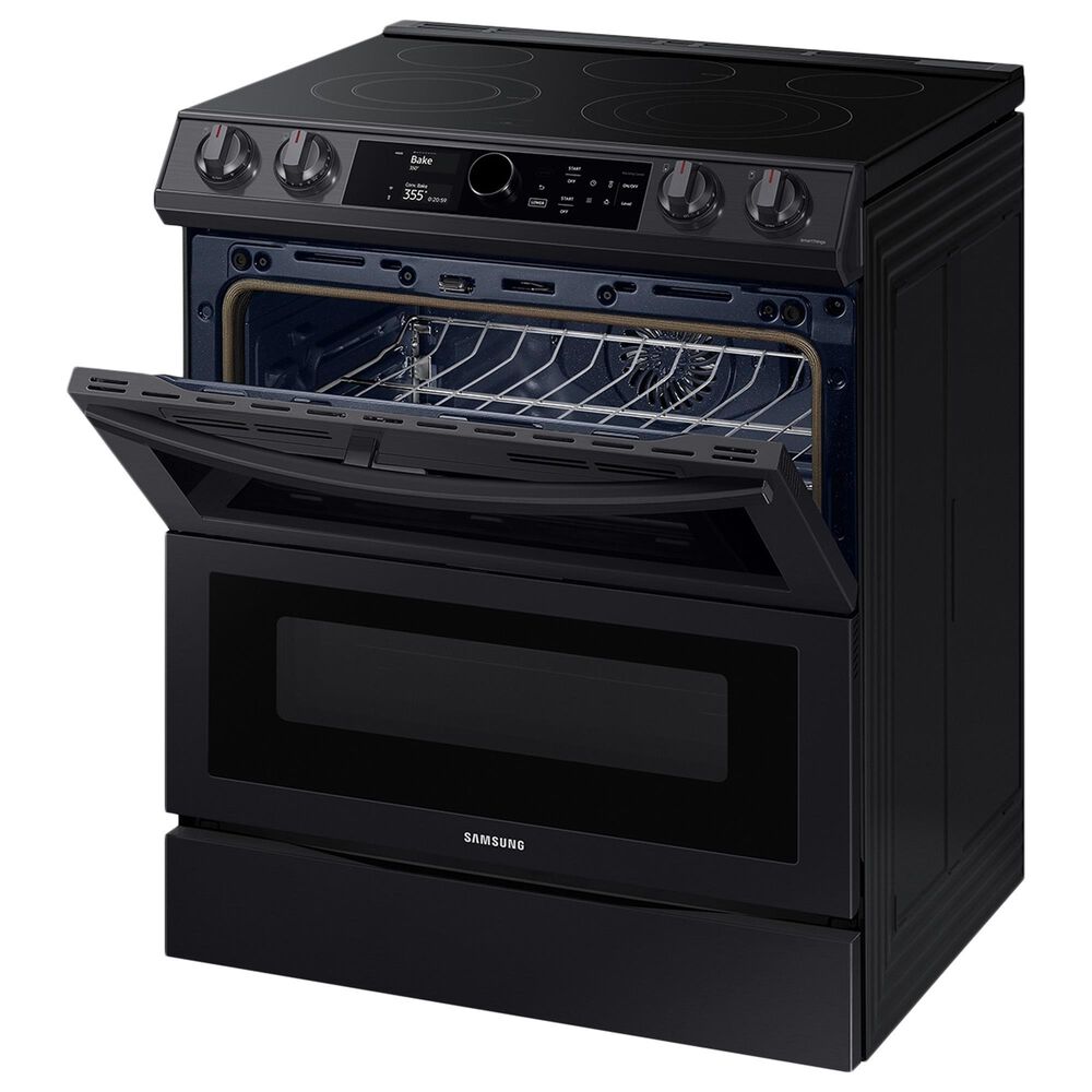 Samsung 6.3 Cu. Ft. Flex Duo Front Control Slide-in Electric Range with  Smart Dial, Air Fry and Wi-Fi in Black Stainless Steel | NFM