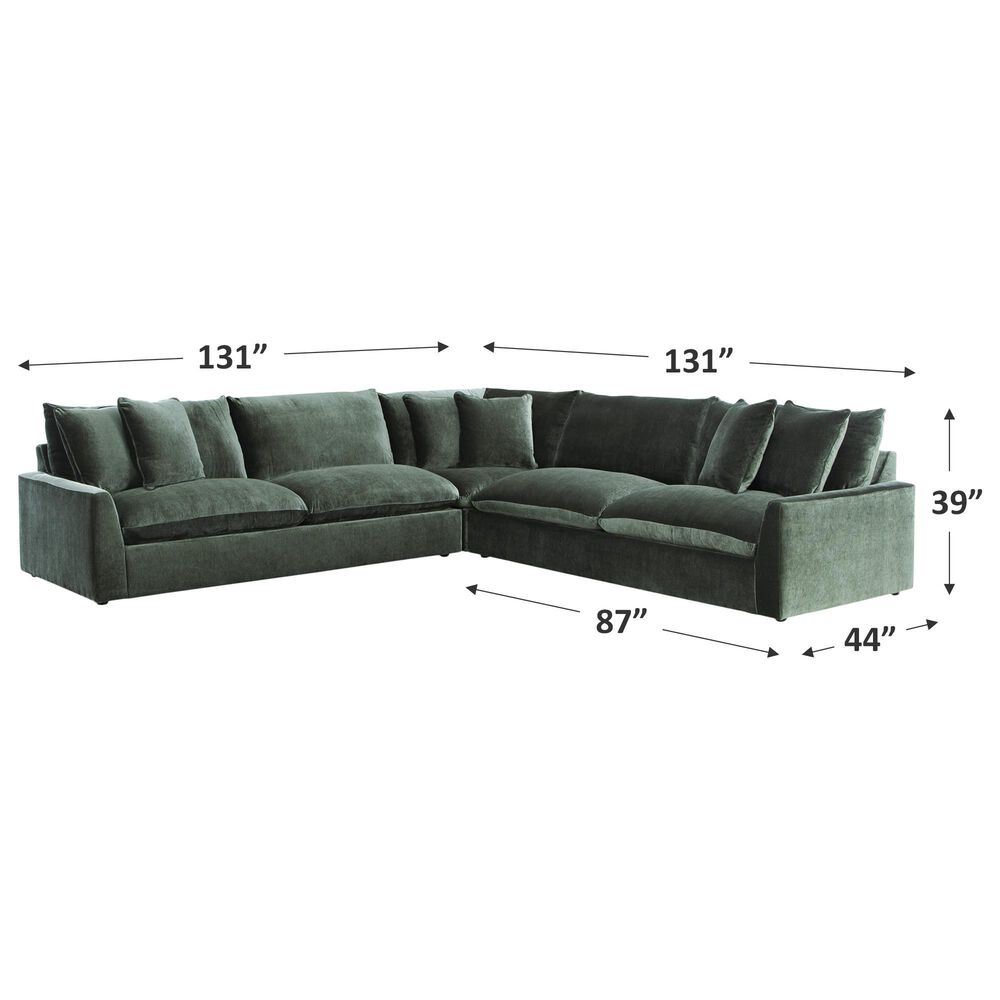 Ashley Carriage View 3-Piece L-Shaped Sectional in Jade, , large