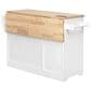 HOMLUX 59" Kitchen Island with 2 Pull Out Cabinet Organizers in White, , large