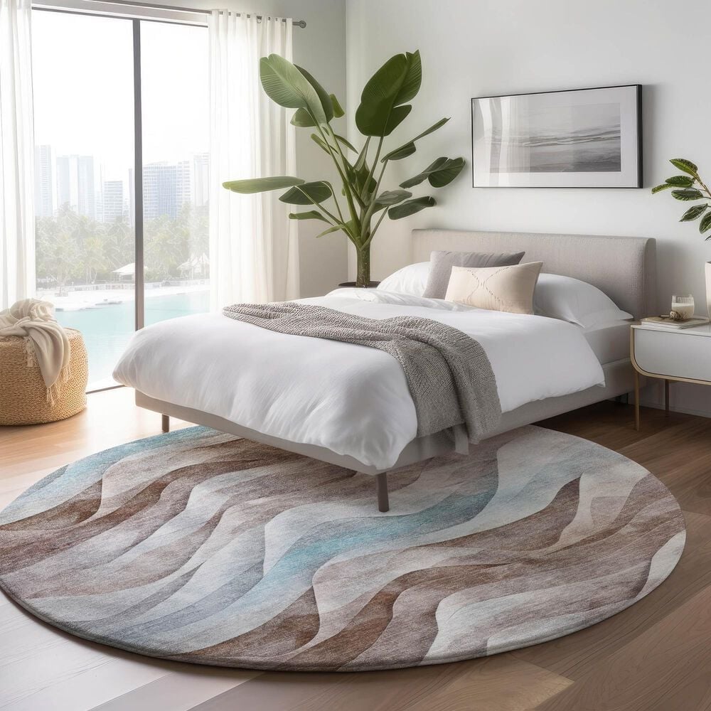 Dalyn Rug Company Pacifica PA3 8&#39; Round Mocha Area Rug, , large