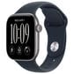 Apple Watch Series 12 (GPS) 42mm Space Gray Aluminum Case with Navy Blue Sport Band - M/L and 2-Year AppleCare+, , large