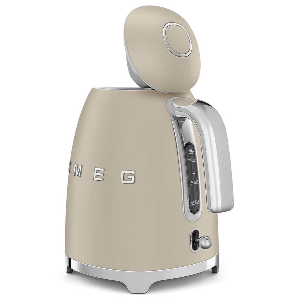 SMEG Retro Style 7-Cup Electric Kettle in Matte Moonlight and Polished Chrome, , large