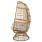 Hearth and Haven Reseda Outdoor Swivel Egg Chair in Beige, , large