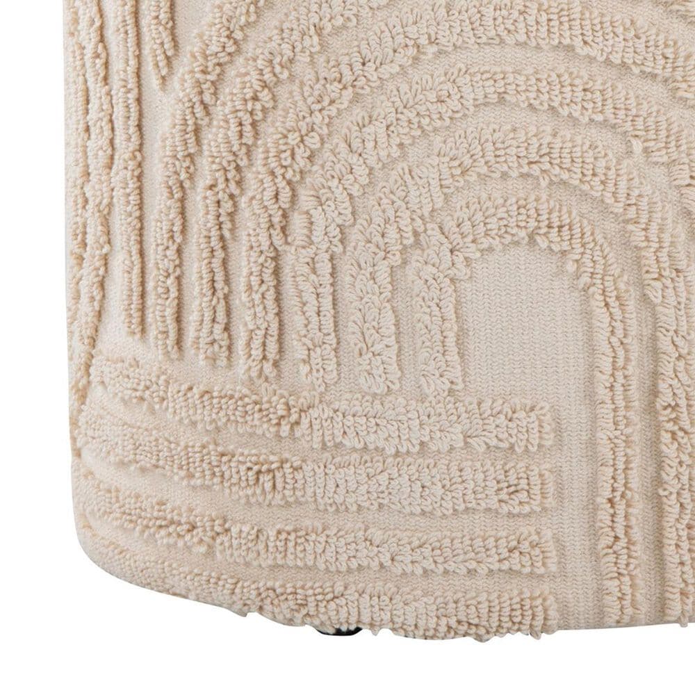 LumiSource Tahoe 18" Sand Storage Ottoman in Beige, , large