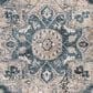 Surya Cardiff CDF-2307 Deep Teal, Blue, Light Gray, Medium Gray, Charcoal and Camel 10" x 13"11" Area Rug, , large