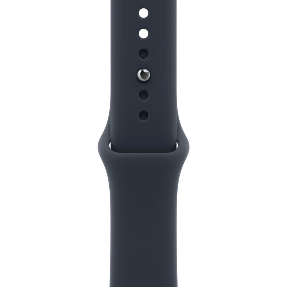 Apple Watch SE 3 (GPS + Cellular) 40mm Midnight Aluminum Case with Navy Blue Sport Band - S/M and 2-Year AppleCare+, , large