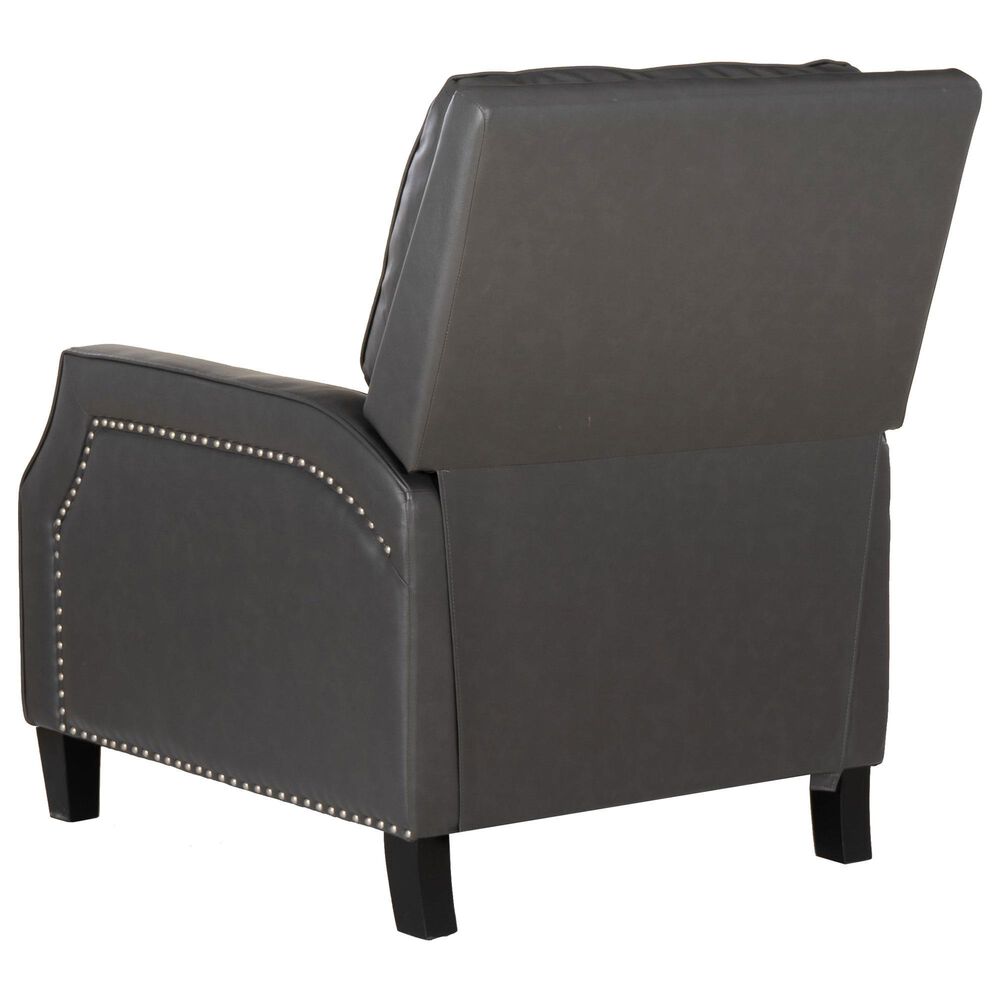 Linon Home Decor Portico Push Back Recliner in Gray, , large