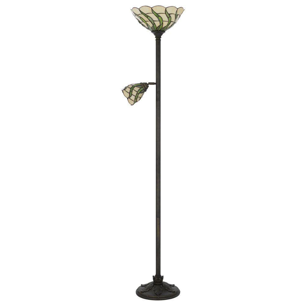 Cal Lighting Galgate Tiffany Floor Lamp in Matte Black, , large