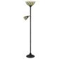 Cal Lighting Galgate Tiffany Floor Lamp in Matte Black, , large