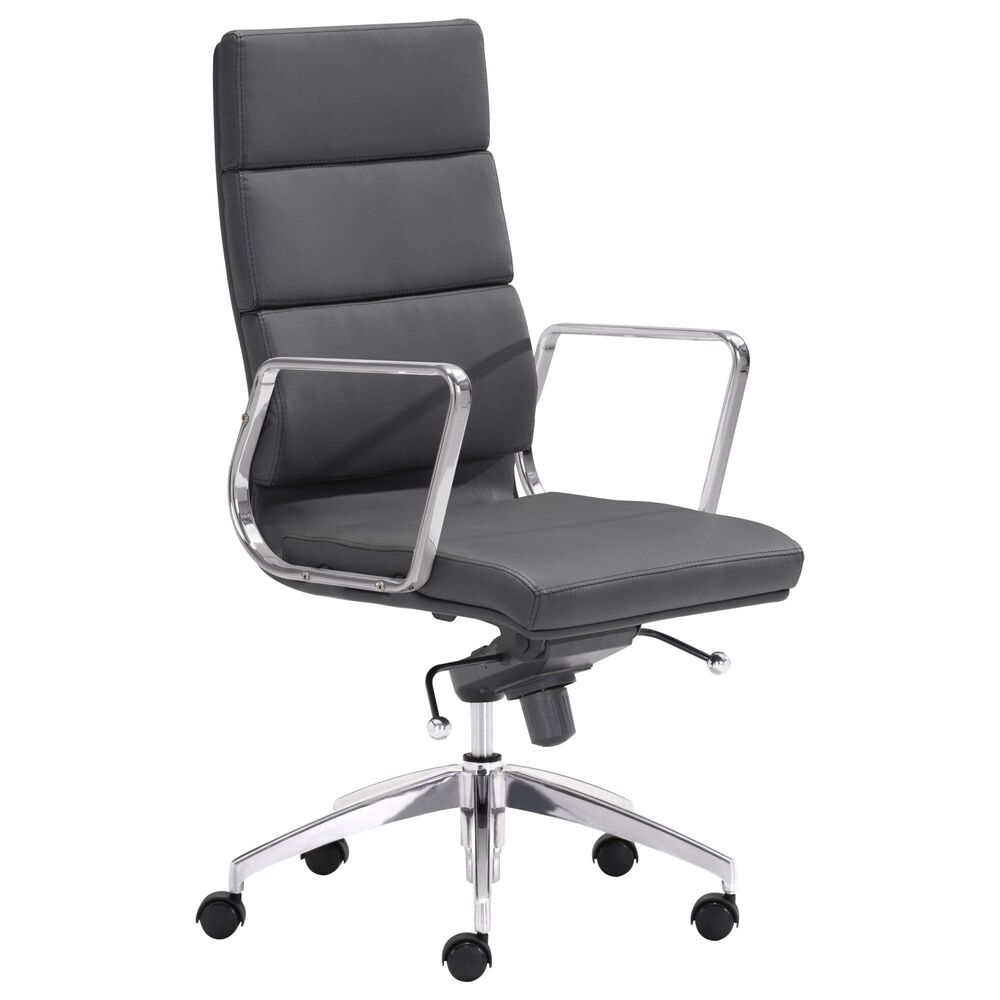 Zuo Modern Engineer Office Chair in Black/Silver, , large