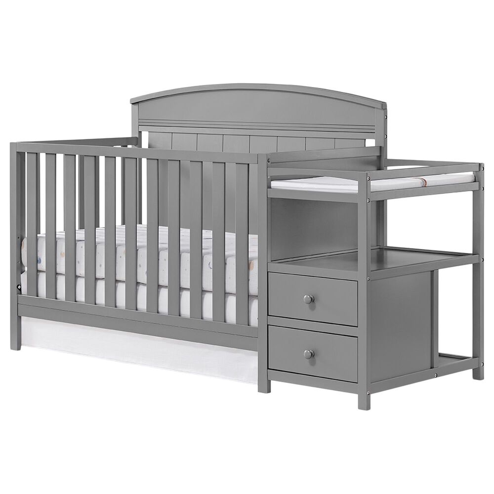 Oxford Baby Pearson Crib and Changer in Dove Gray, , large