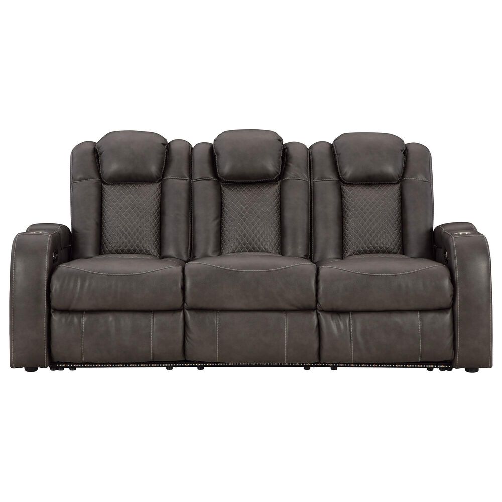 Ashley Fyne-Dyme 2-Piece Power Reclining Living Room Set in Shadow, , large