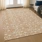 Dalyn Rug Company Soft Essentials Floral Copper 9" x 12" Indoor/Outdoor Area Rug, , large