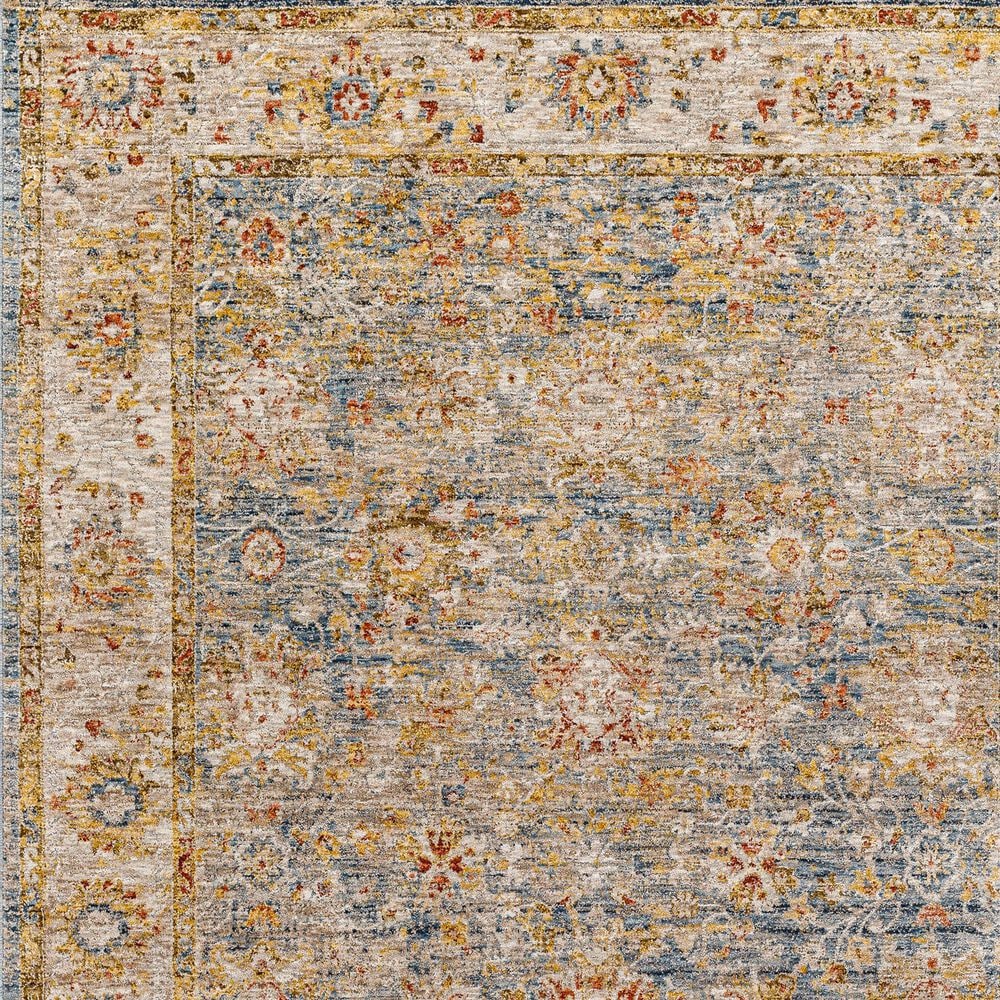 Surya Mona Lisa 2&#39; x 3&#39; Tan, Light Sage, Dark Blue, Mustard, Olive, Sage, Brick Red and Burgundy Area Rug, , large