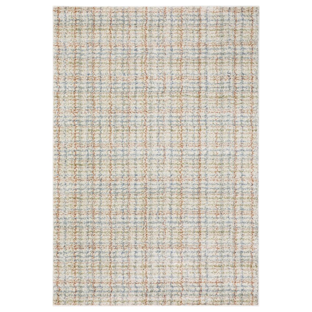ROW by Oriental Weavers Gemma Plaid Blue and Rust 5"3" x 7" Area Rug, , large