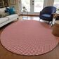 Dalyn Rug Company Hinton 4" Round Red Indoor/Outdoor Area Rug, , large