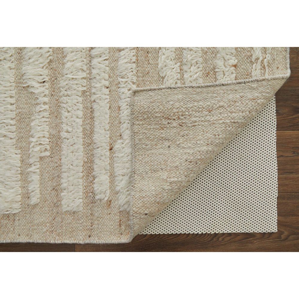 Feizy Ashby Striped 3&#39;6&quot; x 5&#39;6&quot; Ivory and Beige Area Rug, , large