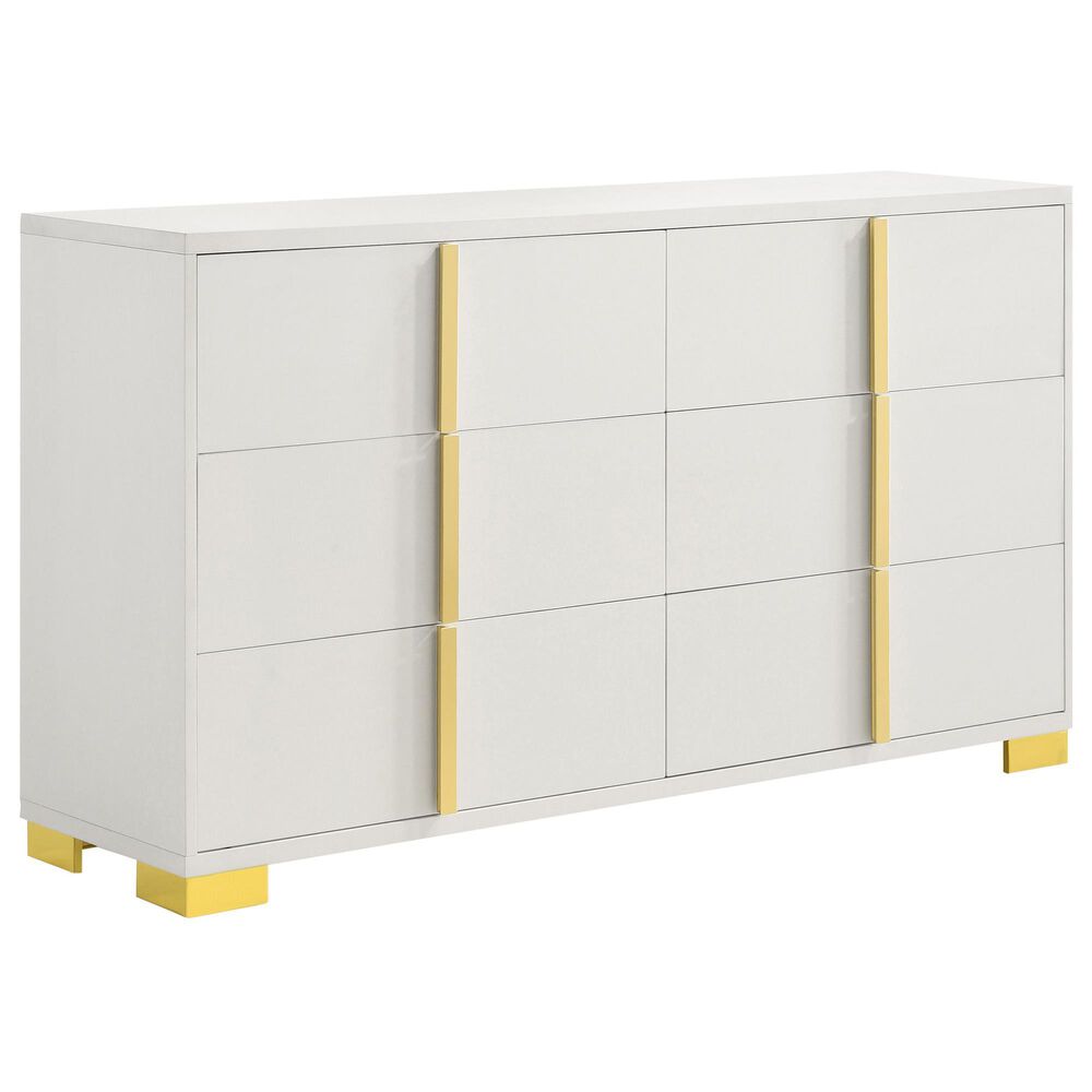 Pacific Landing Dresser and Mirror in White, , large