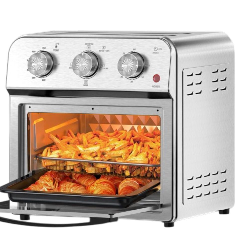 HOMLUX 13 Qt Air Fryer Toaster Oven in Silver, , large
