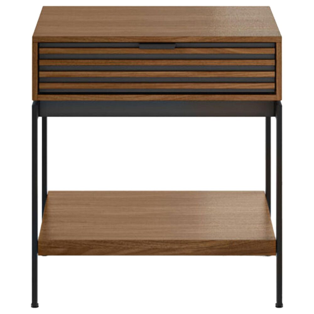 BDI Cora End Table in Natural Walnut and Black, , large