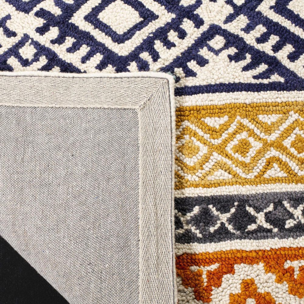 Safavieh Micro-Loop 8&#39; x 10&#39; Ivory and Rust Area Rug, , large