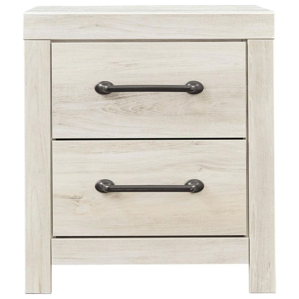 Ashley Cambeck 2 Drawer Nightstand in Whitewash with USB Ports, , large