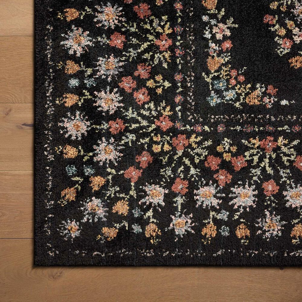 Rifle Paper Co Laurel Eleanor 7&#39;10&quot; x 10&#39; Black Area Rug, , large