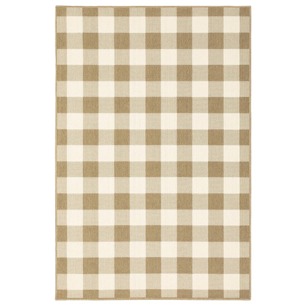 Oriental Weavers Marina Geometric 2598I 8"6" x 13" Tan Area Rug, , large