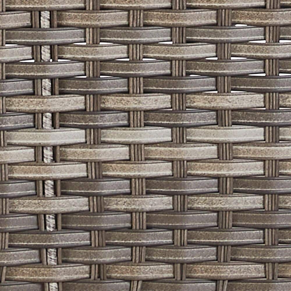 Hearth and Haven Patio Wicker Ottoman with Gray Rattan in Blue (Set of 2), , large