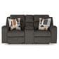 Ashley Kanlow Manual Reclining Console Loveseat in Dusk, , large