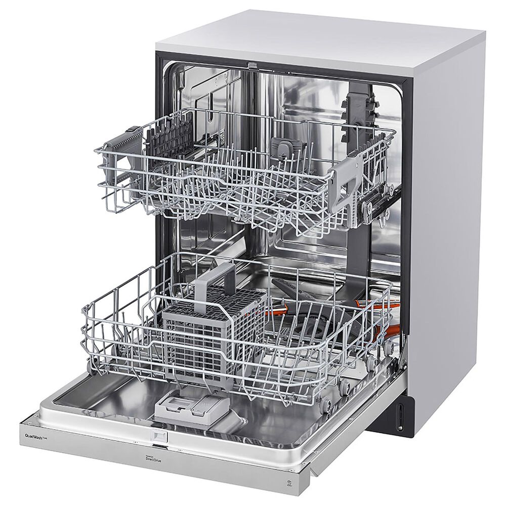 LG 24&quot; Front Control Smart Dishwasher in Stainless Steel, , large