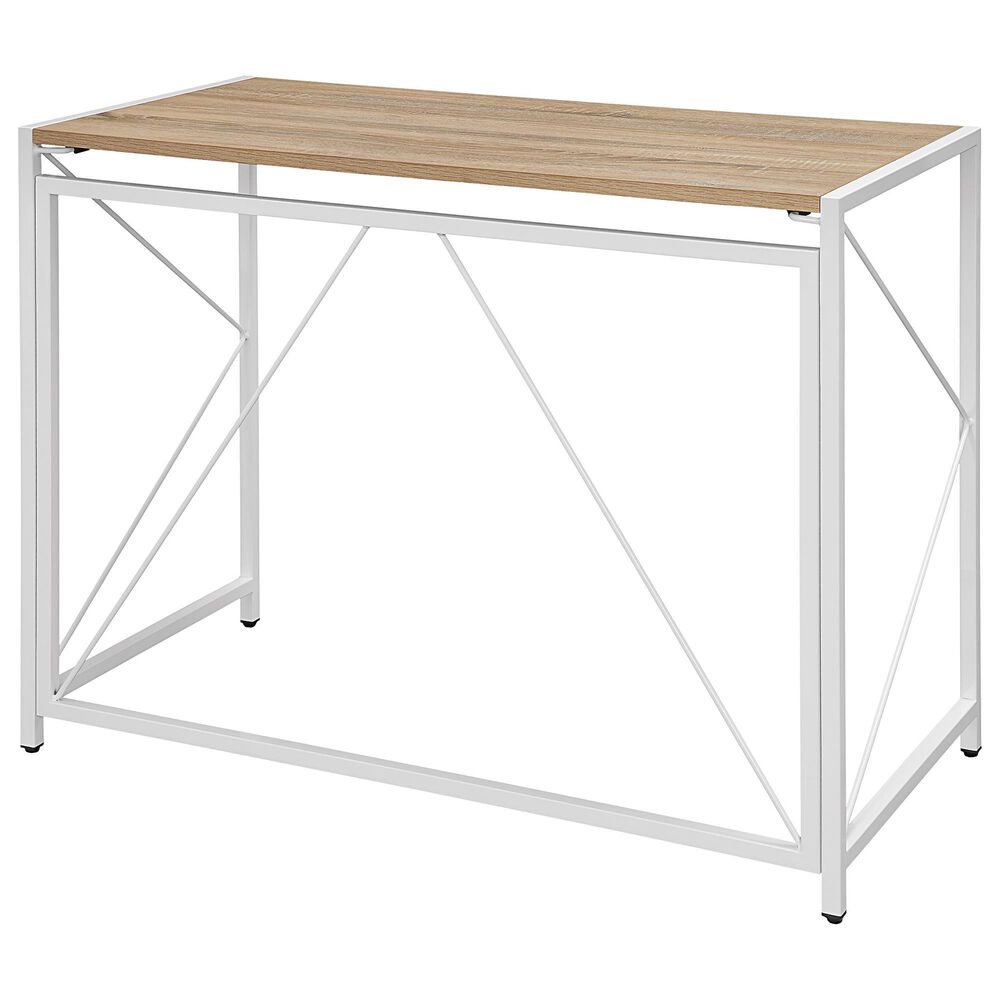 Valor Living Ravel Tool-Less Folding Desk in River Oak and White, , large