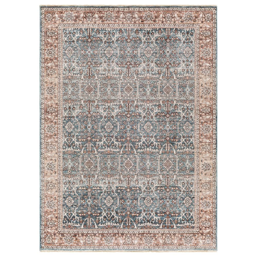 Surya Carlisle Oriental 2"11" x 10" Pale Blue, Dusty Pink, Medium Brown, Cream and Charcoal Runner, , large