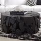 Phillips Collection Teak Chunk Round Coffee Table in Black, , large