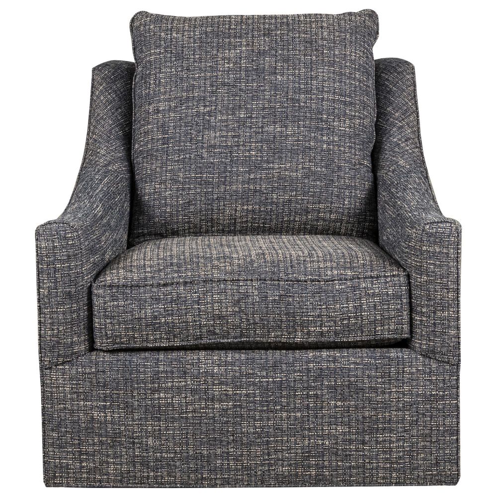 Century Willem Swivel Chair in Blue Menswear, , large