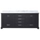 Lexora Home Dukes 80" Double Bathroom Vanity in Espresso with 2 cm White Carrara Marble Top and Rectangular Sinks, , large